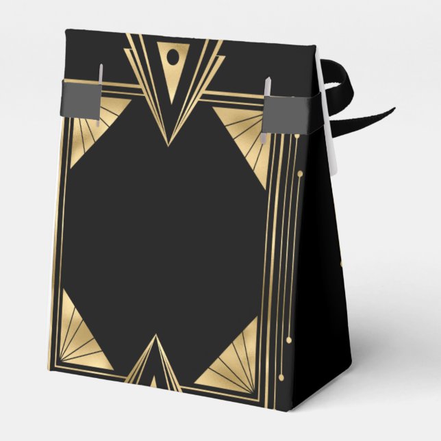 Caja Para Regalos Boda Gatsby de arte elegante (Reverso)