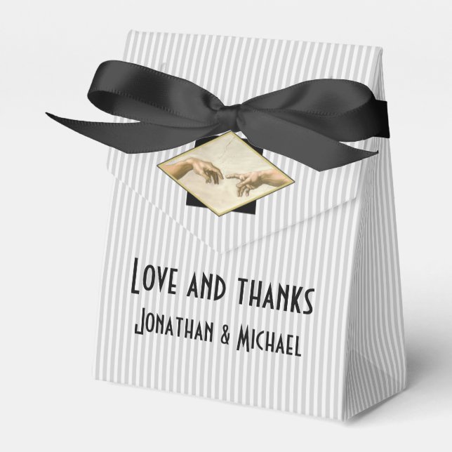 Caja Para Regalos Boda gay de arte clásico (Front Side)