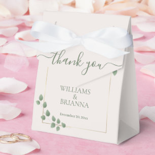 Caja Para Regalos Boda geométrica verde minimalista moderna