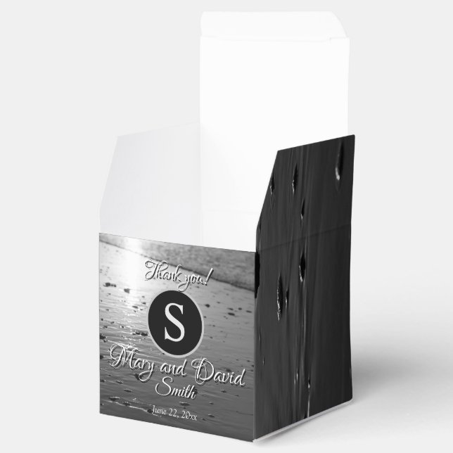 Caja Para Regalos Boda Glassy Sand Grayscale (Abierto)