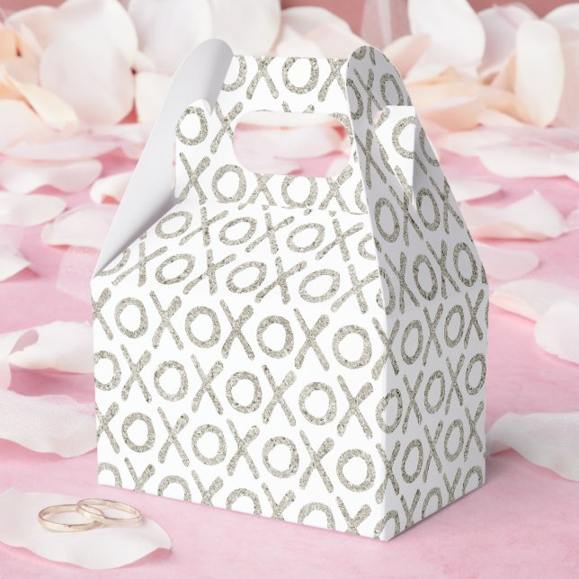 Caja Para Regalos Boda Glitzy Silver XOXO Bridal Shower (Boda)