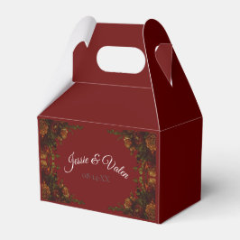 Caja Para Regalos Boda gótico elegante de caída roja rústica
