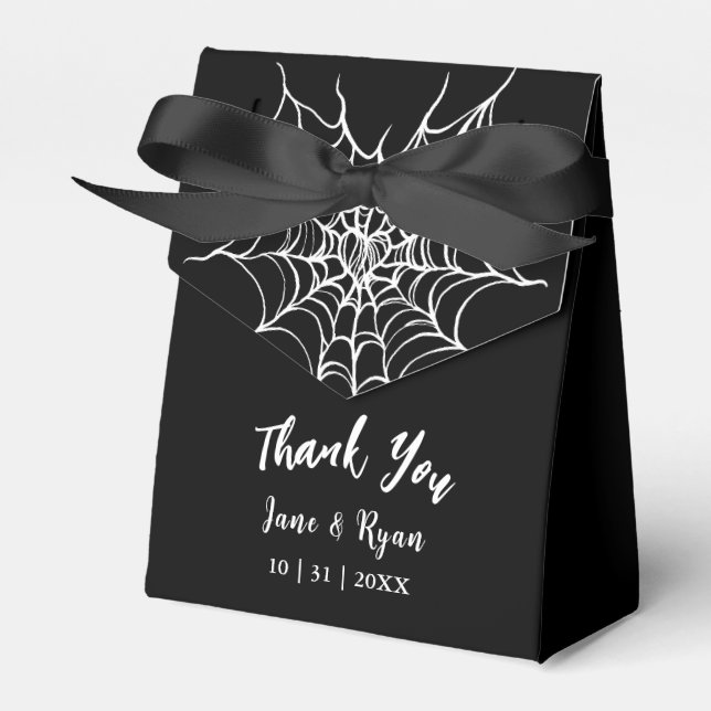 Caja Para Regalos Boda gótico negro de Halloween (Front Side)