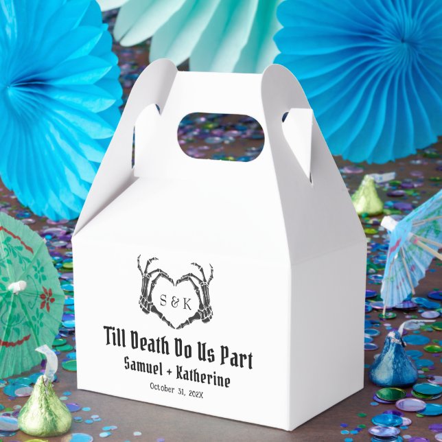 Caja Para Regalos Boda Gótico Romántico Skeleton Hand Halloween (Fiesta)