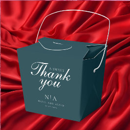 Caja Para Regalos Boda Gracias a la caligrafía verde de algodón mode