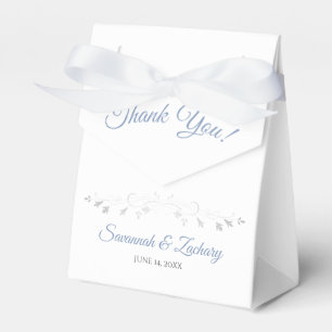 Caja Para Regalos Boda gris y azul simple elegante gracias