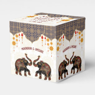 Caja Para Regalos Boda indio de elefantes de origen indio personaliz