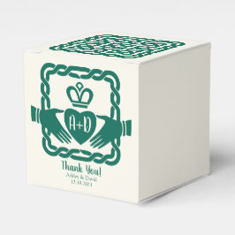 Caja Para Regalos Boda irlandés del Green Celtic Knot Claddagh Graci