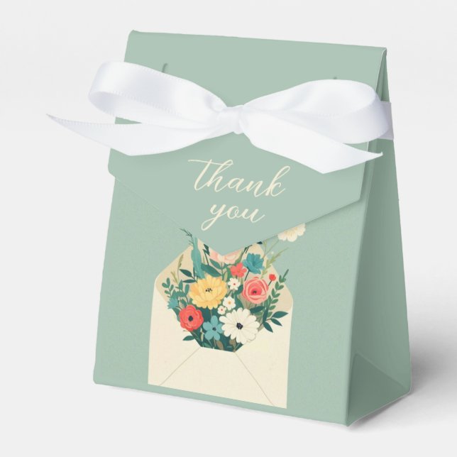 Caja Para Regalos Boda Jardín Botánico de Flores Silvestres (Front Side)