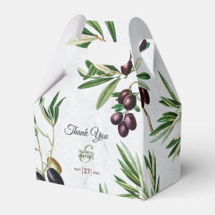 Caja Para Regalos Boda Mediterránea Griega de Hojas de Olivo