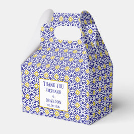Caja Para Regalos Boda mediterráneo azul de azulejos portugueses