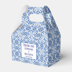 Caja Para Regalos Boda mediterráneo azul de azulejos portugueses