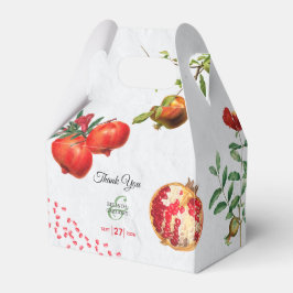 Caja Para Regalos Boda mediterráneo botánico de Red Pomegranate