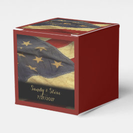 Caja Para Regalos Boda Militar de Bandera Americana
