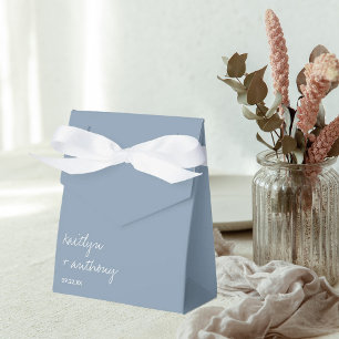 Caja Para Regalos Boda minimalista azul turbulento en escritura mode