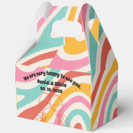 Caja Para Regalos Boda Minimalista colorido