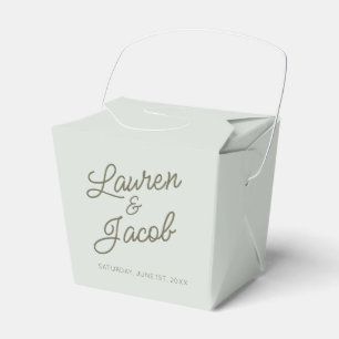 Caja Para Regalos Boda Minimalista Moderna Verde