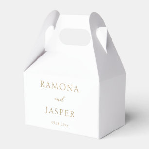 Caja Para Regalos Boda moderno audaz dorado simple