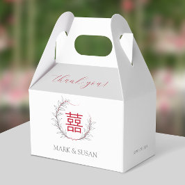 Caja Para Regalos Boda moderno de doble felicidad gracias