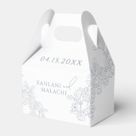 Caja Para Regalos Boda moderno Dusty Blue Vintage