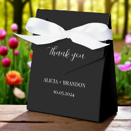 Caja Para Regalos Boda moderno elegante Minimalista blanco y negro