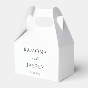 Caja Para Regalos Boda moderno simple negro y blanco negrita