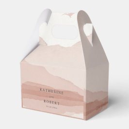 Caja Para Regalos Boda Monograma de Rubor Mountain Range