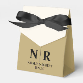 Caja Para Regalos Boda Monograma Novia Y Groom Iniciales Elegantes