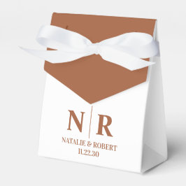 Caja Para Regalos Boda Monograma Novia Y Groom Iniciales Elegantes