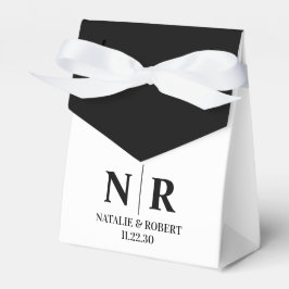 Caja Para Regalos Boda Monograma Novia Y Groom Iniciales Elegantes