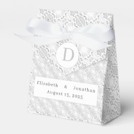 Caja Para Regalos Boda Monogramado de White Lace
