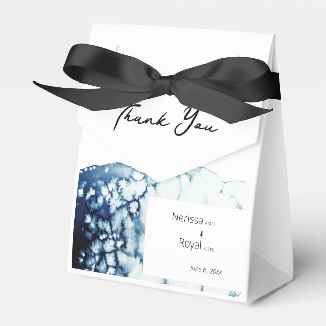 Caja Para Regalos Boda náutica de destino azul (Front Side)