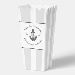 Caja Para Regalos Boda Náutico Anclaje floral Gris plateado