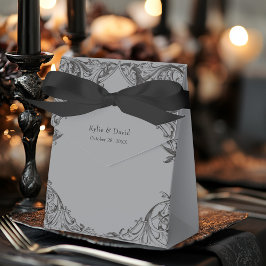 Caja Para Regalos Boda Negra y Gris Victoriana Hasta la Muerte