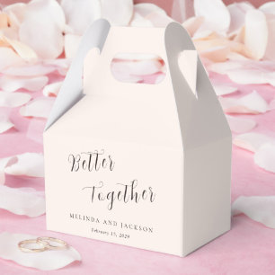 Caja Para Regalos Boda Neutral Moderna Terrosa