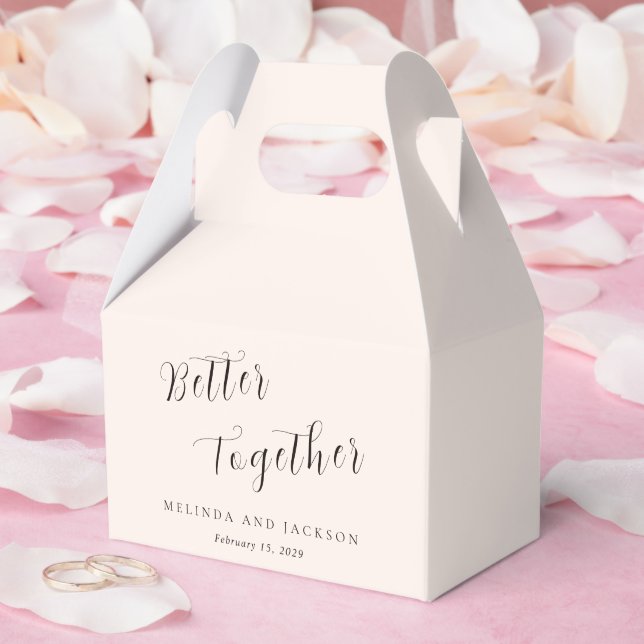Caja Para Regalos Boda Neutral Moderna Terrosa (Boda)