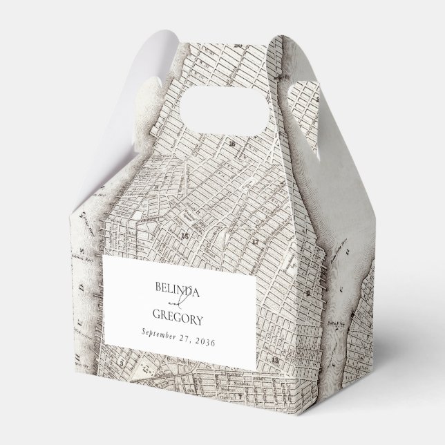 Caja Para Regalos Boda NYC de destino de Nueva York (Front Side)