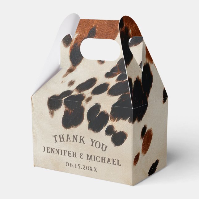 Caja Para Regalos Boda occidental Rodeo Ranch (Reverso)