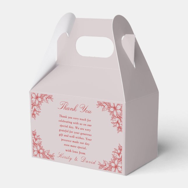 Caja Para Regalos Boda Ornate Floral (Front Side)