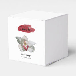 Caja Para Regalos Boda Orquídea Blanca de Borgoña