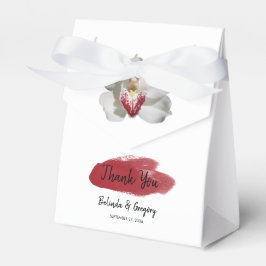 Caja Para Regalos Boda Orquídea Blanca de Borgoña