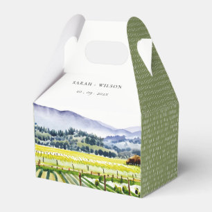 Caja Para Regalos Boda paisajístico de viñedos de Napa Valley Waterc