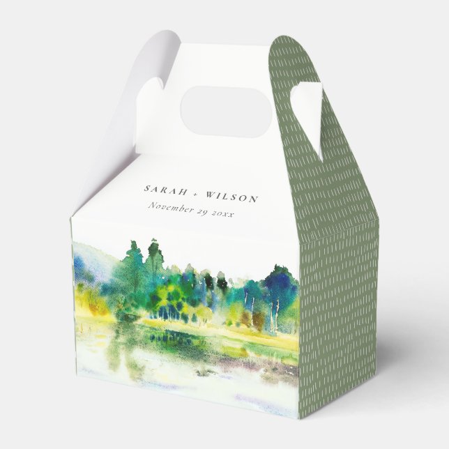 Caja Para Regalos Boda paisajístico del río montañoso moda (Front Side)