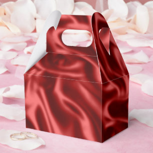 Caja Para Regalos Boda Passion Red Faux Satin