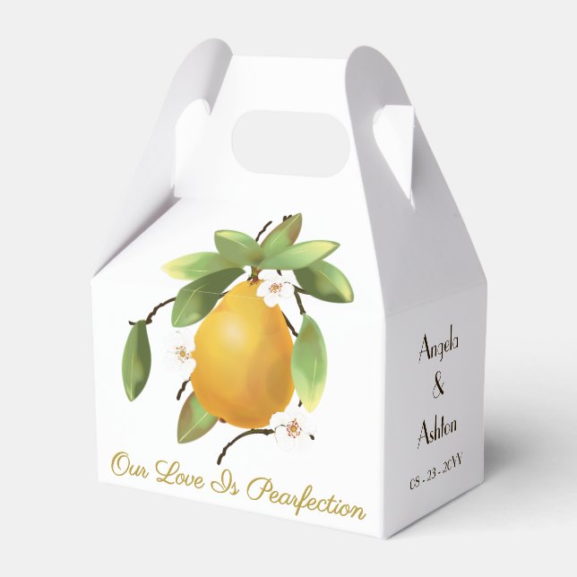 Caja Para Regalos Boda Pear Fruit (Front Side)