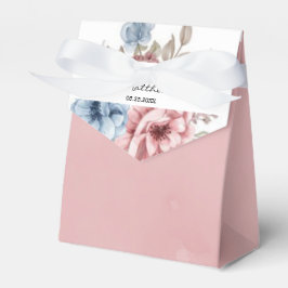 Caja Para Regalos Boda peony de color azul turbio y rosa de Rubor