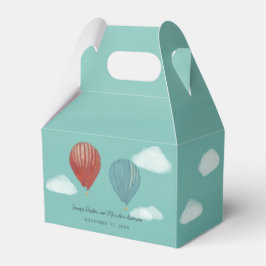 Caja Para Regalos Boda personalizada de globos de aire caliente pint