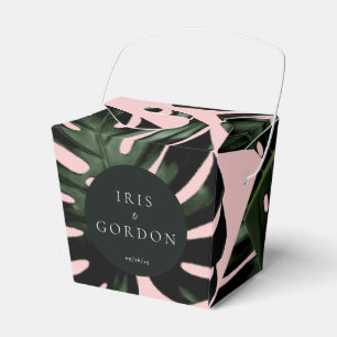 Caja Para Regalos Boda personalizada de hoja de palma tropical