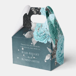 Caja Para Regalos Boda personalizada Dusty Blue Floral