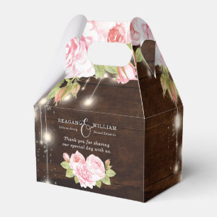 Caja Para Regalos Boda personalizada floral rústica